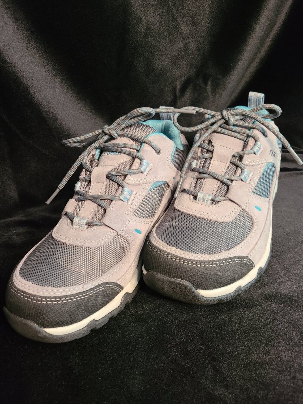 LL Bean Women’s Tek 2.5 Waterproof Hiking Shoes – Size 7.5 M – Gray/Blue